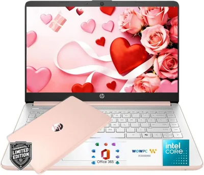 Portátil HP 14" Intel N150 128 GB SSD + 1 TB Cloud Rosa Dorado