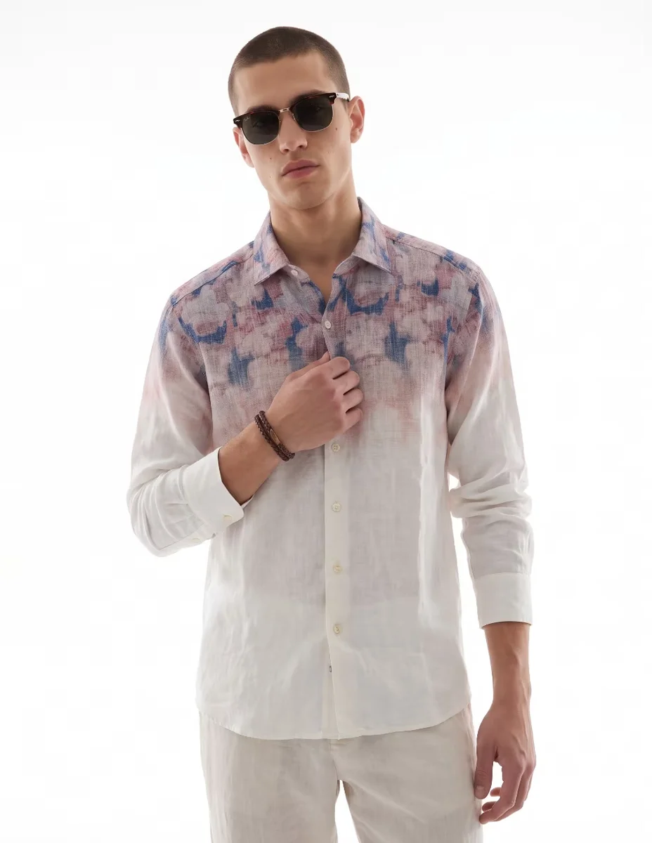 Camisa casual manga larga para hombre