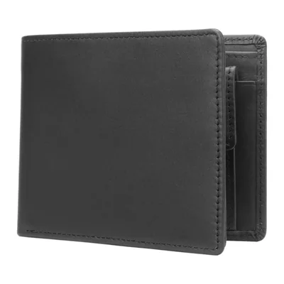 Cartera de Piel Genuina Billetera Calidad Rfid Tarjetero para Hombre color Negro