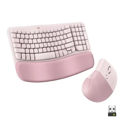 Teclado ergonómico inalámbrico Logitech Wave Keys y mouse vertical Lift