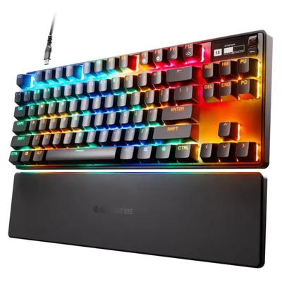 Teclado mecánico para juegos SteelSeries Apex Pro TKL 2023, el más ráp