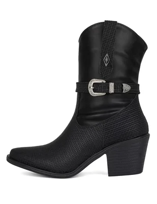 Bota chelsea arriba del tobillo de piel para mujer