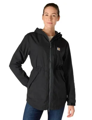 Abrigo Carhartt para Mujer Corte Holgado Negro Talla Grande