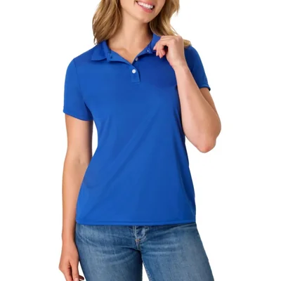Polo Hanes mujer talla S color Royal intenso con tecnología Cool DRI