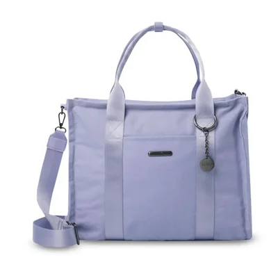 Bolsa de Dama - Mujer Totto Tote Bag M Lila con Porta Laptop 15.4" y Correa de Hombre Ajustable - Removible