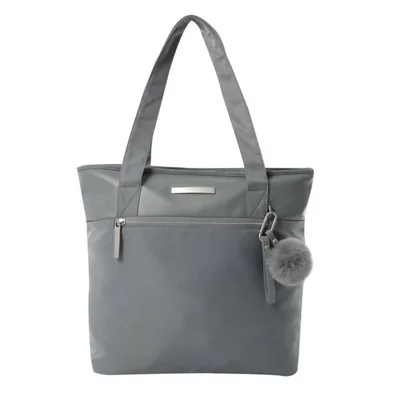 Bolsa de Dama - Mujer Totto Adelaide 2 2.0 Gris Tipo Tote Shopper con Porta Laptop 13" con Bolsillo Secreto.