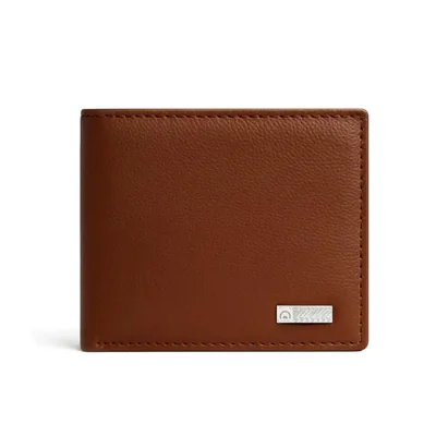Horse imperial Cartera Plake café piel sintética con espacios para tarjetas