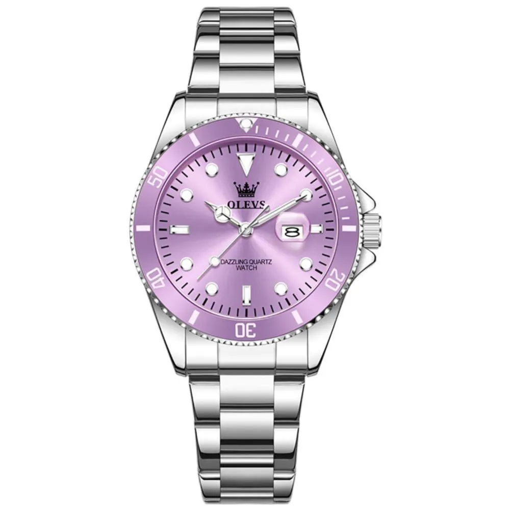 Reloj OLEVS sumergible cuero dama