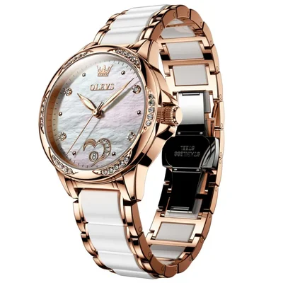 Reloj OLEVS acero elegante dama