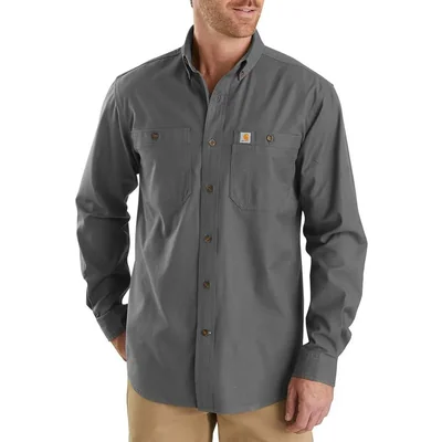 Camisa Carhartt Windham Relaxed LS Gravel Talla XL