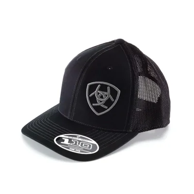 Gorra ARIAT Flexfit 110 Ajustable Negra con Malla y Cierre de Presión
