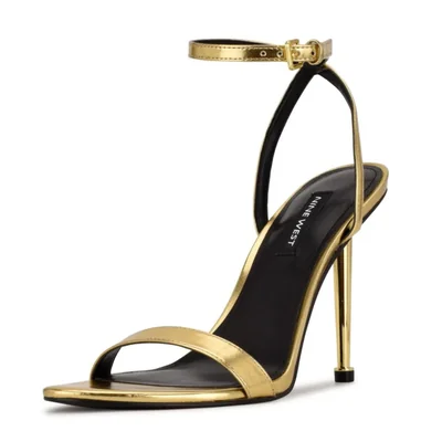 Sandalia Nine West Reina3 Dorado Metálico 7