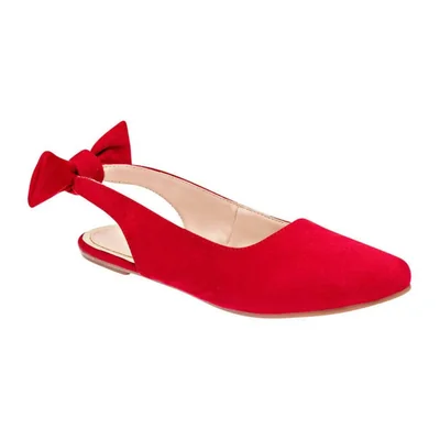 Flats puntales Exterior Textil Color Rojo Para Mujer De RBCOLLECTION
