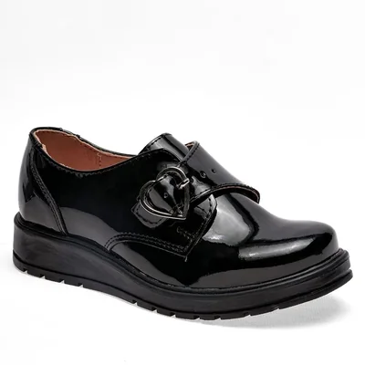 Yuyin Zapatos para mujer negro charol, código 111353-2