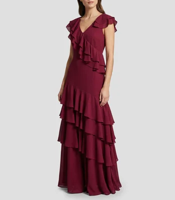Vestido largo liso Mujer