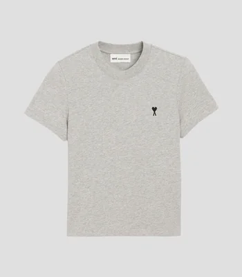 Playera cuello redondo manga corta jaspeada Mujer