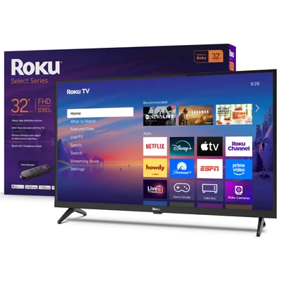 Televisiones Roku Roku Smart Tv 2025 – Serie Select De 32 Pulgadas Tv Full Hd De 1080p – Tv Roku Con Control Remoto De Voz Tel