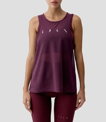 Playera para entrenamiento Cuello Redondo sin mangas estampada Mujer