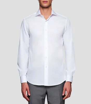Camisa lisa manga larga Hombre