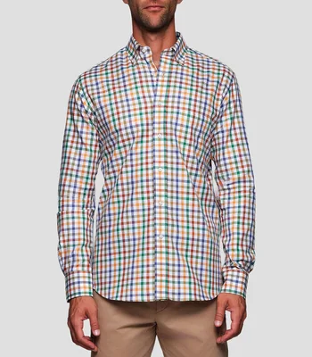 Camisa de cuadros manga larga Hombre