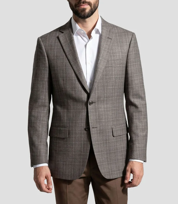 Saco con cuadros Hombre