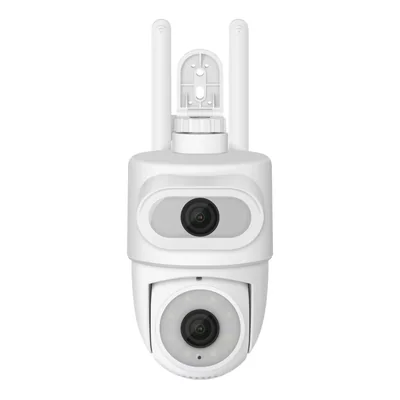 Cámara De Seguridad Wi-fi* De Doble Lente 2 Mpx + 2 Mpx Robotizada Tipo Domo Para Exterior Con Segui