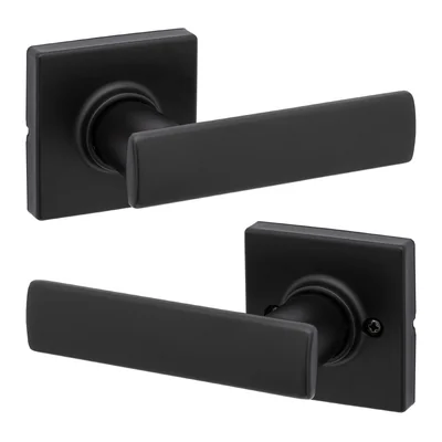 Maneta De Puerta Kwikset Breton Para Paso Interior Color Negro Mate - Venta Internacional.