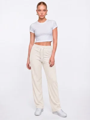 Pants Slim Fit Shendy Vendy Crema Jogger Corte Deportivo Para Mujer