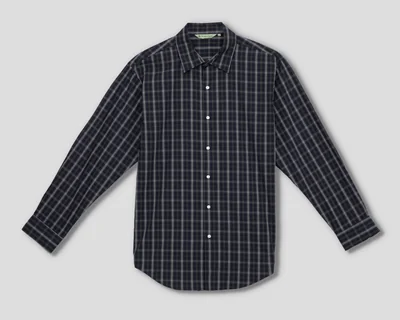 Camisa Casual de Algodón Porto Sur Slim Fit a Cuadros para Hombre