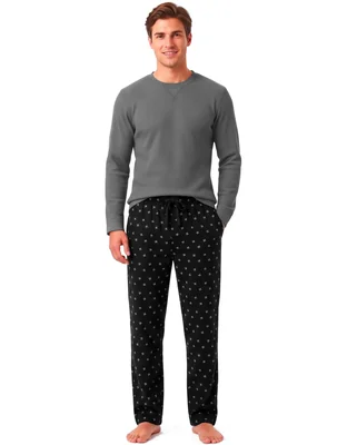 Conjunto Térmico Para Hombre Onda Shop Gris Oxford 2 Piezas Playera De Manga Larga Y Pantalón Polar Ropa Térmica Invierno