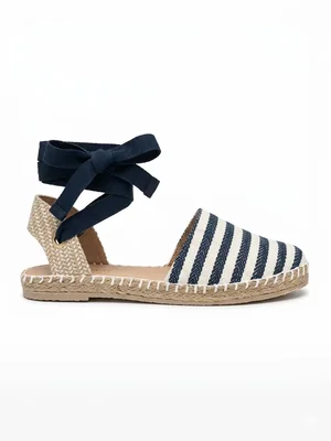 Alpargatas Golden Shoes 0245 Blanco Marino Casuales De Mujer