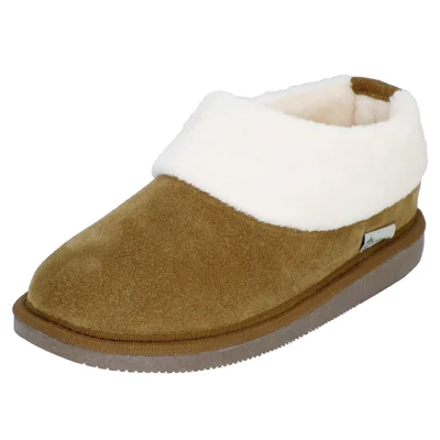 Pantuflas Tipo Bota Stahl Modelo 3889 color Beige de Gamuza