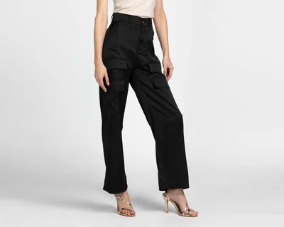 Pantalón Ancho Jennifer Lopez Negro para Mujer