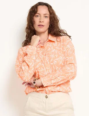 Blusa camisera manga larga para mujer