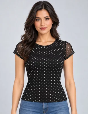 Blusa manga corta para mujer