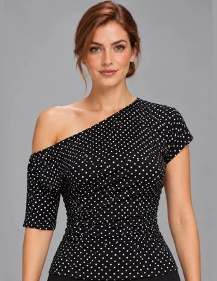 Blusa manga corta para mujer