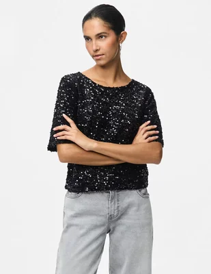 Blusa manga corta para mujer