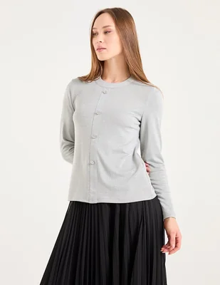 Suéter cuello redondo para mujer