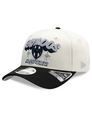 Gorra visera curva snapback para fútbol lmx wordmark rotulos rayados de monterrey unisex