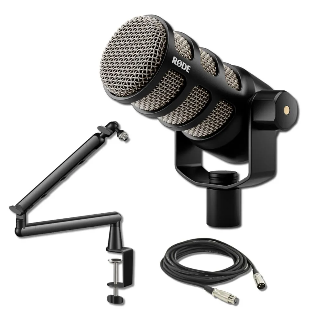 MICRÓFONO StreamEye Rode PodMic Kit con Cable XLR y Brazo Articulado