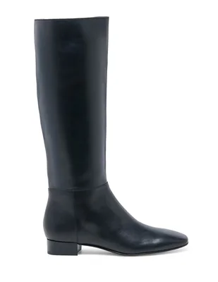Bota abajo de la rodilla de piel para mujer
