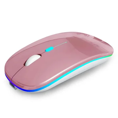 Ratón inalámbrico Bluetooth AIKOKOK en oro rosa