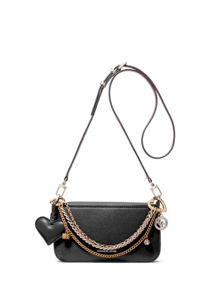 Bolso de mano Michael Kors Bryant negro con cadena de joya
