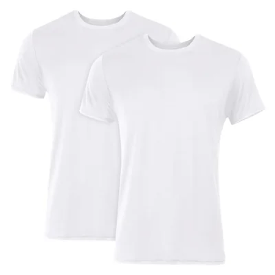 Camiseta Hanes Ultimate Cuello Redondo Blanca Pack de 2