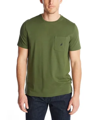Camiseta Nautica XXL Verde Cuello Redondo con Bolsillo