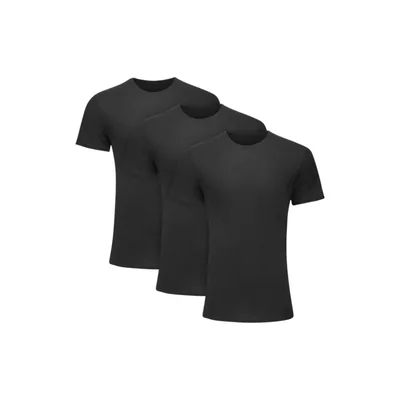 Camiseta Hanes Ultimate 4 unidades de algodón-elástico cuello redondo