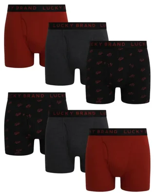 Boxer Lucky Brand pack de 6 algodón entrepierna 10 cm