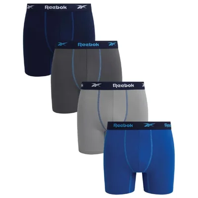 Calzoncillos boxer Reebok pack de 4 entrepierna 15 cm