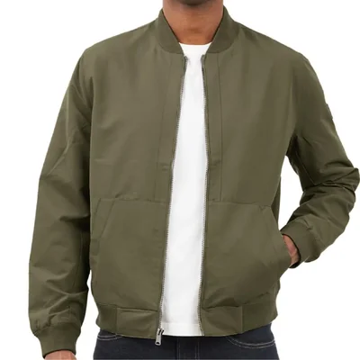 Chaqueta bomber Lucky Brand color oliva talla grande