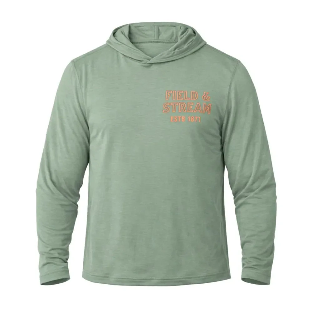 Sudadera con capucha Field & Stream talla M color oliva "Get Ready"